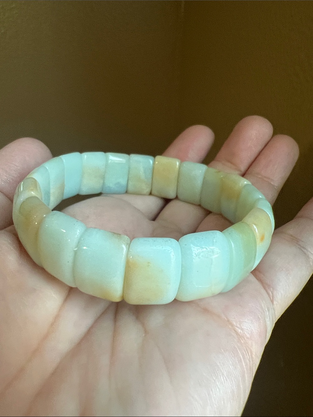 Amazonite Chunky Stretch Bracelet Size 7